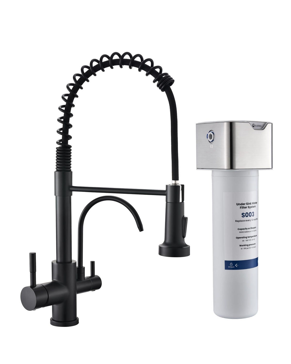 GIMILI Black Kitchen Faucet with Pull Down Sprayer