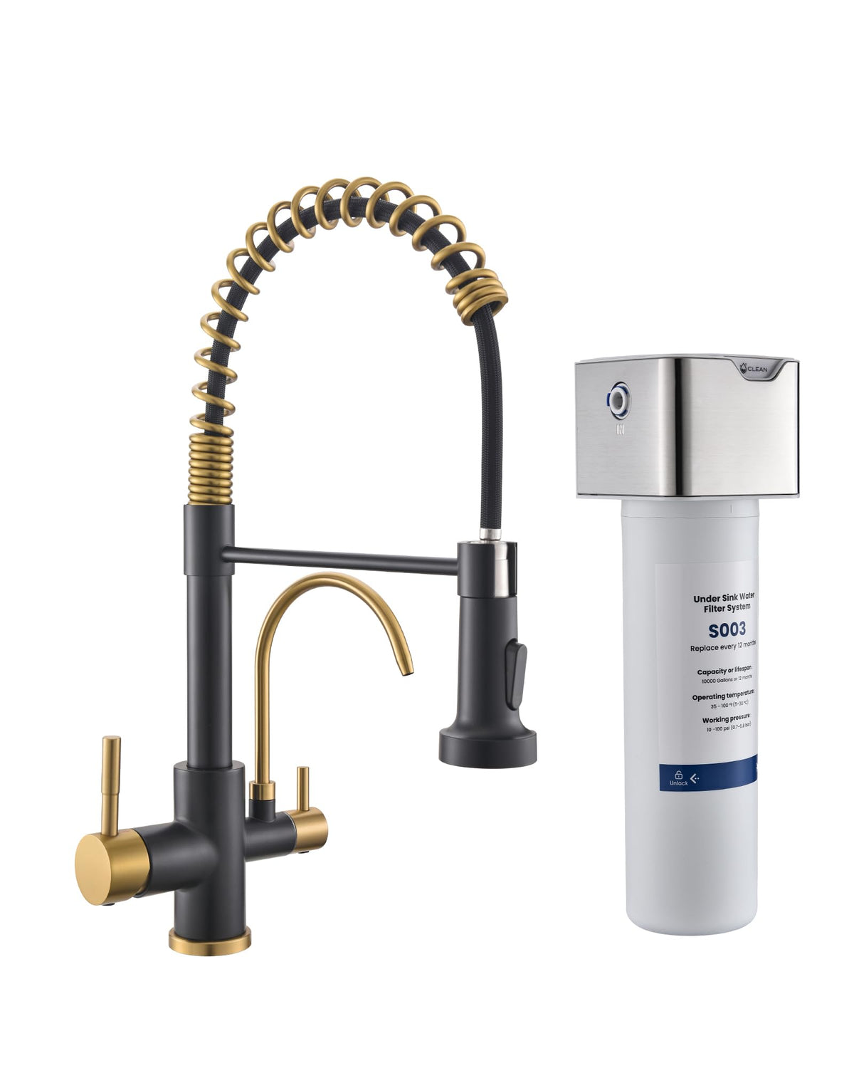 GIMILI Black Kitchen Faucet with Pull Down Sprayer
