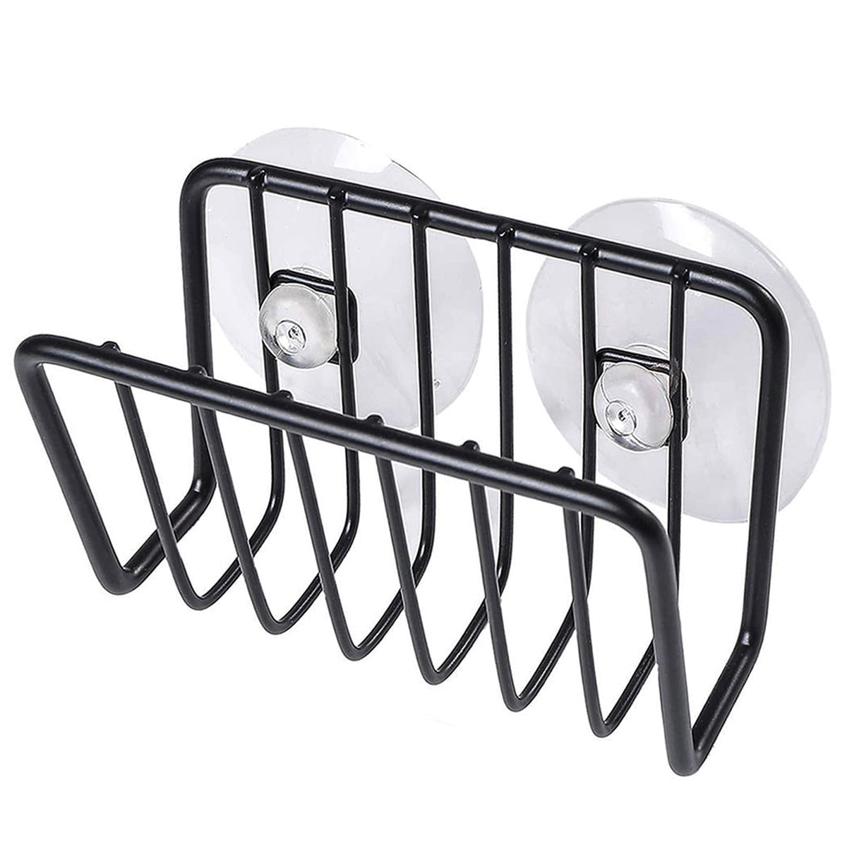 Toplife Sponge Holder for Kitchen Sink, Stainless Steel Suction Cup Sponge Caddy - Silver