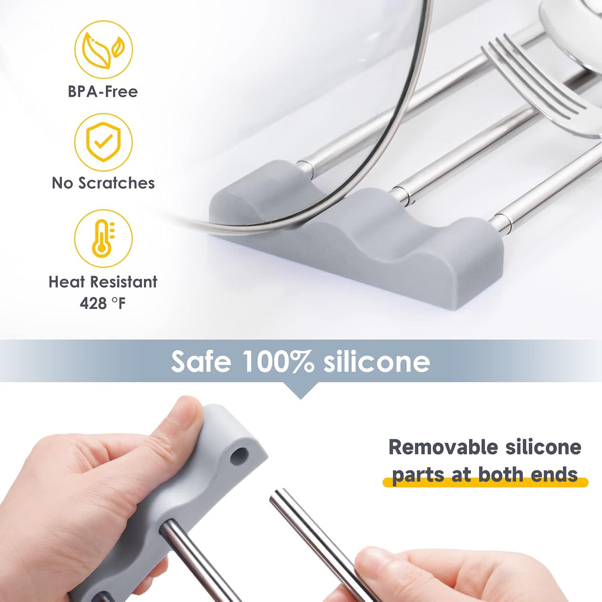 Tomorotec Adjustable Over-The-Sink Kitchen Rack, BPA-Free, Gray