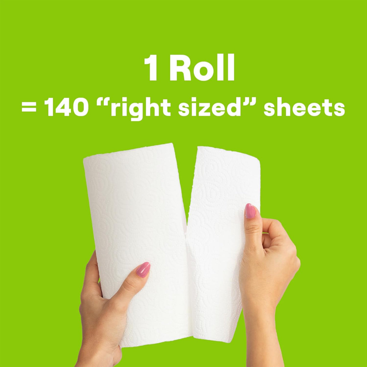 Seventh Generation 100% Recycled Paper Towels, 2 Regular Rolls, 140 2-Ply Sheets (White) Strong & Absorbent Paper towels for Kitchen, Bathroom & Everyday Cleaning, Whitened Without Chlorine Bleach
