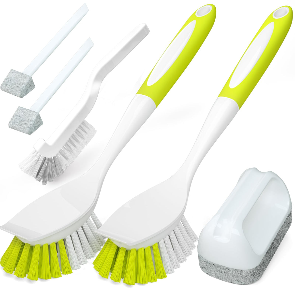 Holikme Dish Brush Cleaning Brush Set for Cleaning Groove Gap,Green