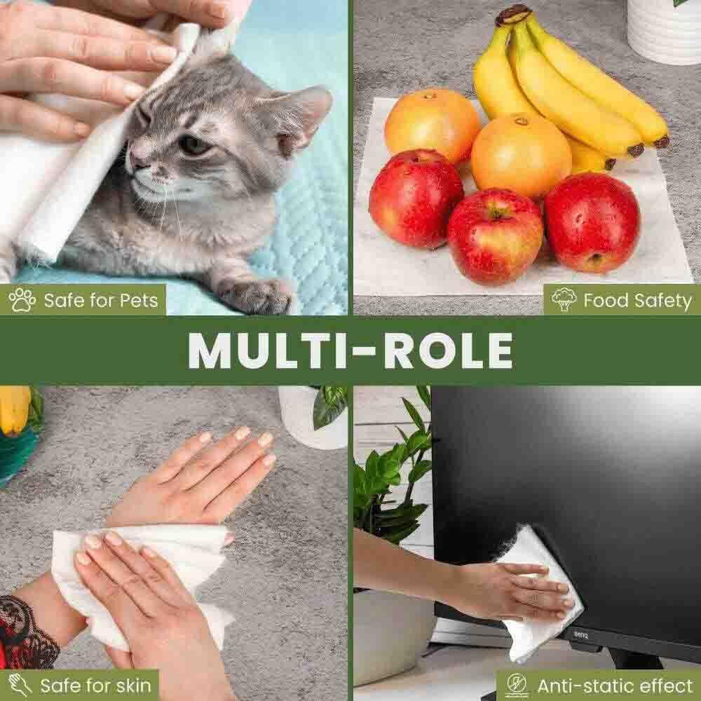 Reusable Paper Towels | Reusable Towels 2 Rolls. Plastic Free Paper Rolls for Home & Kitchen Cleaning