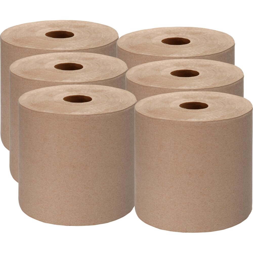 Genuine Joe GJO22600 Embossed Hardwound Roll Towels (Pack of 6)