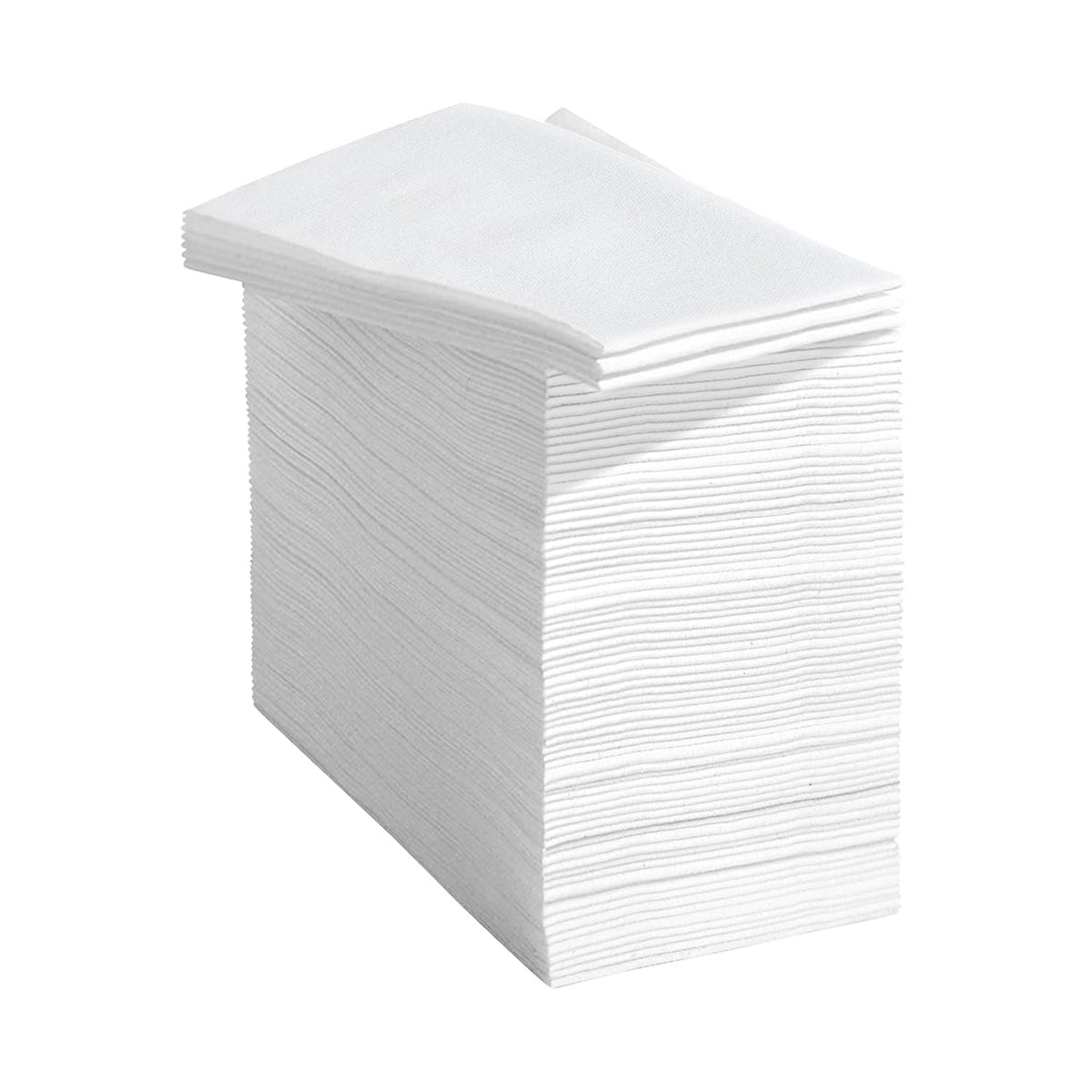 JEBBLAS 100Pcs Disposable Guest Towels, Linen Feel Hand Towels, Cloth-Like Paper Napkins, Soft, Absorbent Paper Hand Towel for Kitchen, Parties, Bathroom, Restaurant, Events, 7.8” X 15.7” White