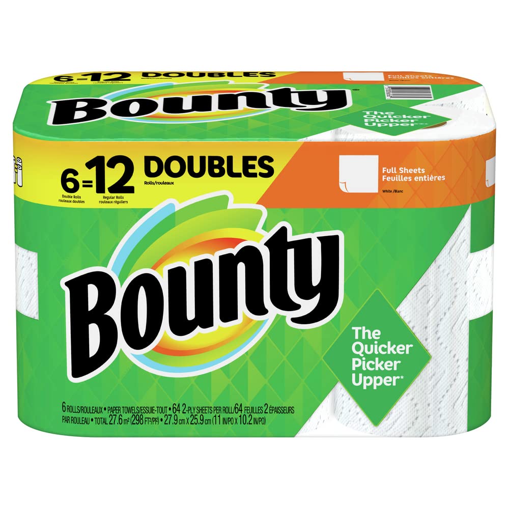 Bounty Paper Towels Select-A-Size, White, 8 Triple Rolls = 24 Regular Rolls