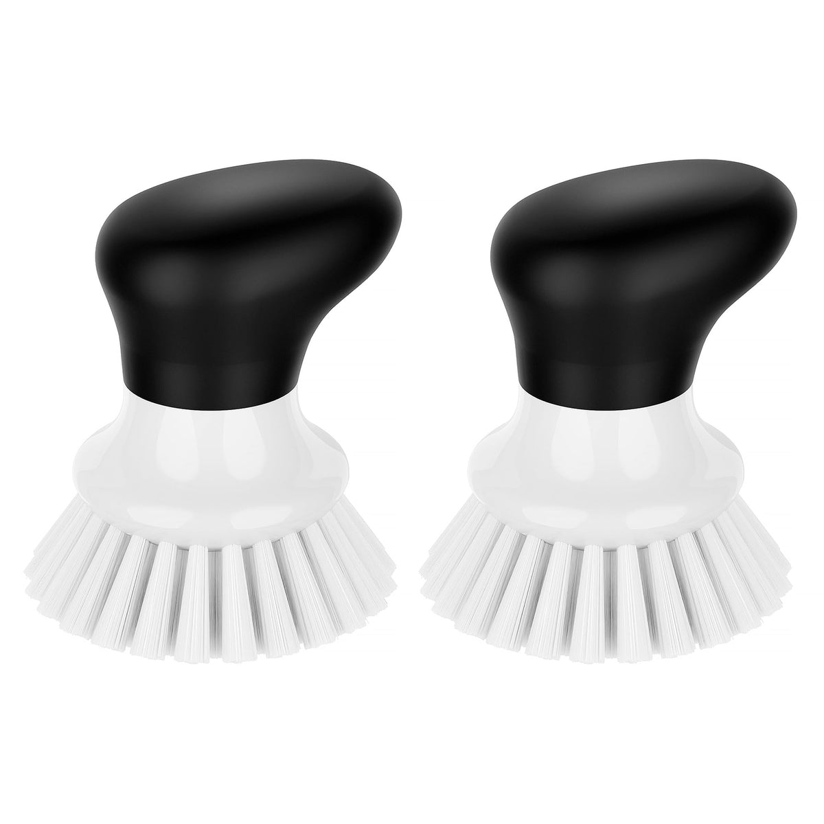 MR.SIGA Dish Scrub Brush, Palm Brush Dish Scrubber, Gray, Pack of 2