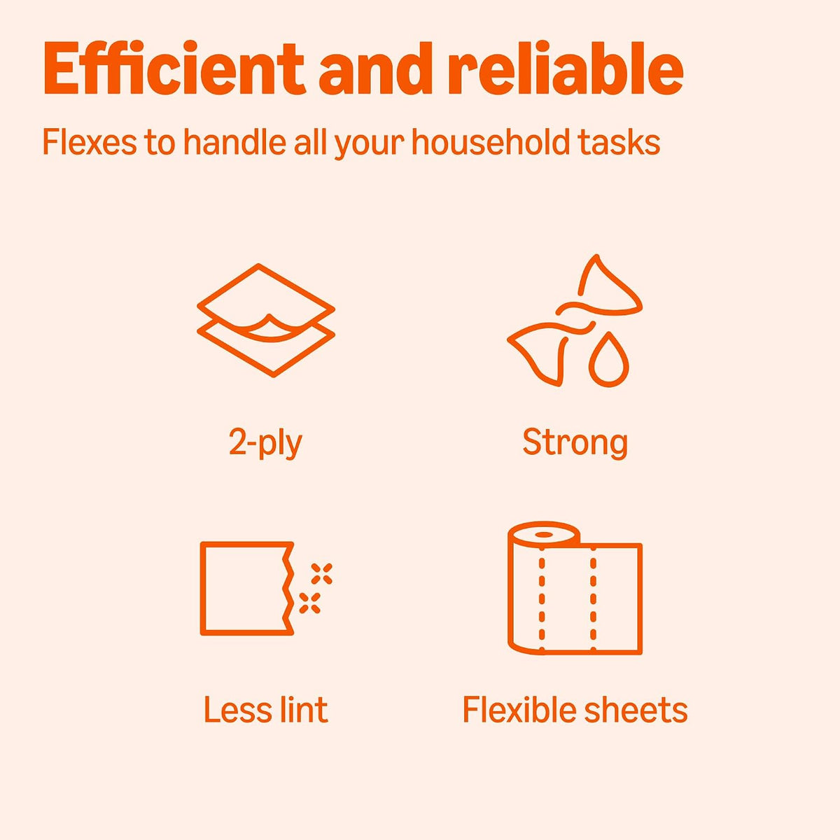 Amazon Basics 2-Ply Flex-Sheets Paper Towels, 12 Basics Rolls = 40 Regular Rolls, Everyday Value with 150 Sheets per Roll, Packaging May Vary