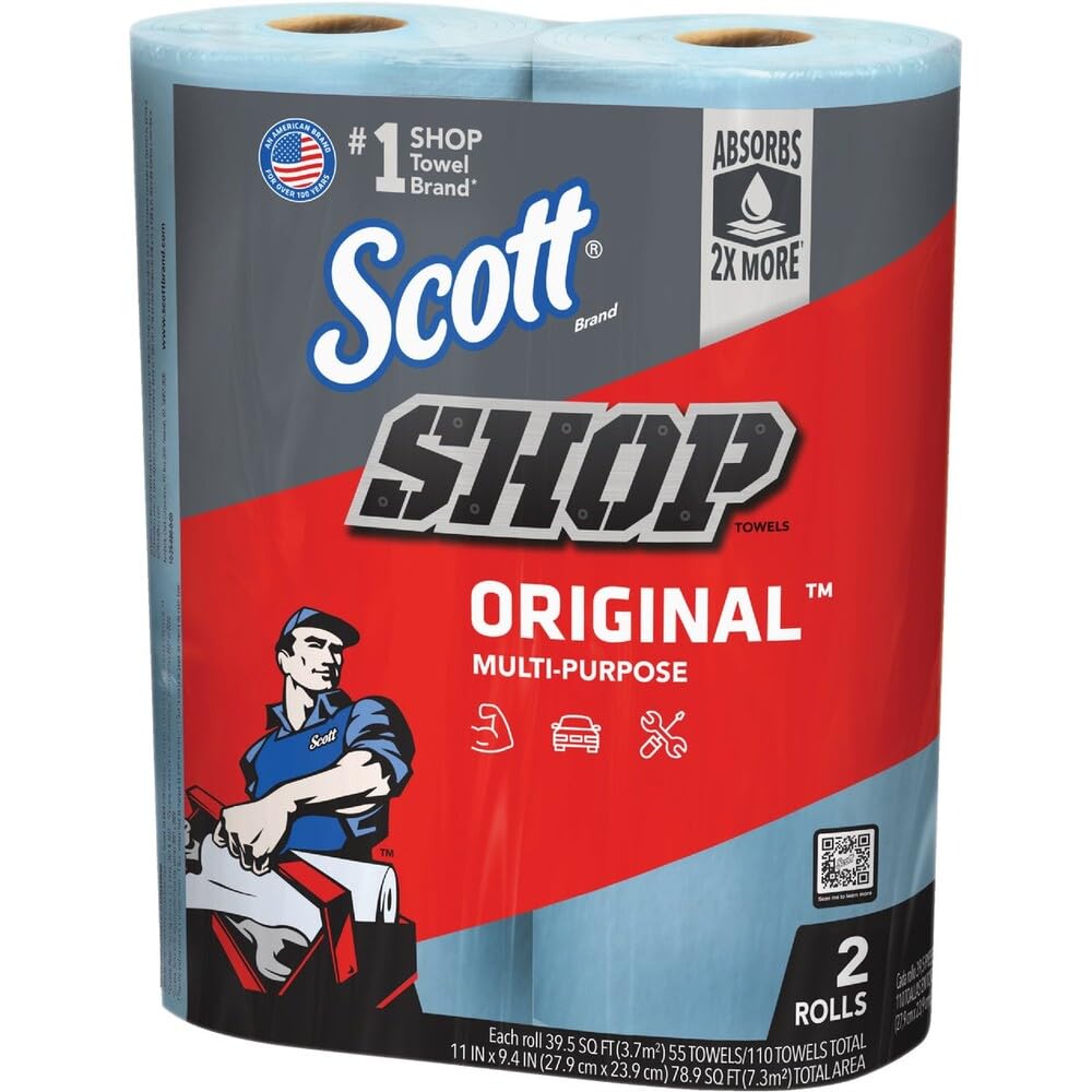 Scott Shop Towels Original Big Rolls, 60 Towels/Roll, 24 Big Rolls/Case