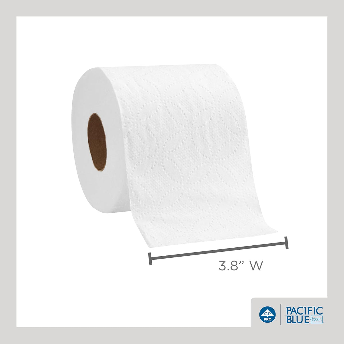 Georgia-Pacific Pacific Blue Basic 2-Ply Embossed Toilet Paper,19880/01, 550 Sheets Per Roll, 80 Rolls Per Case