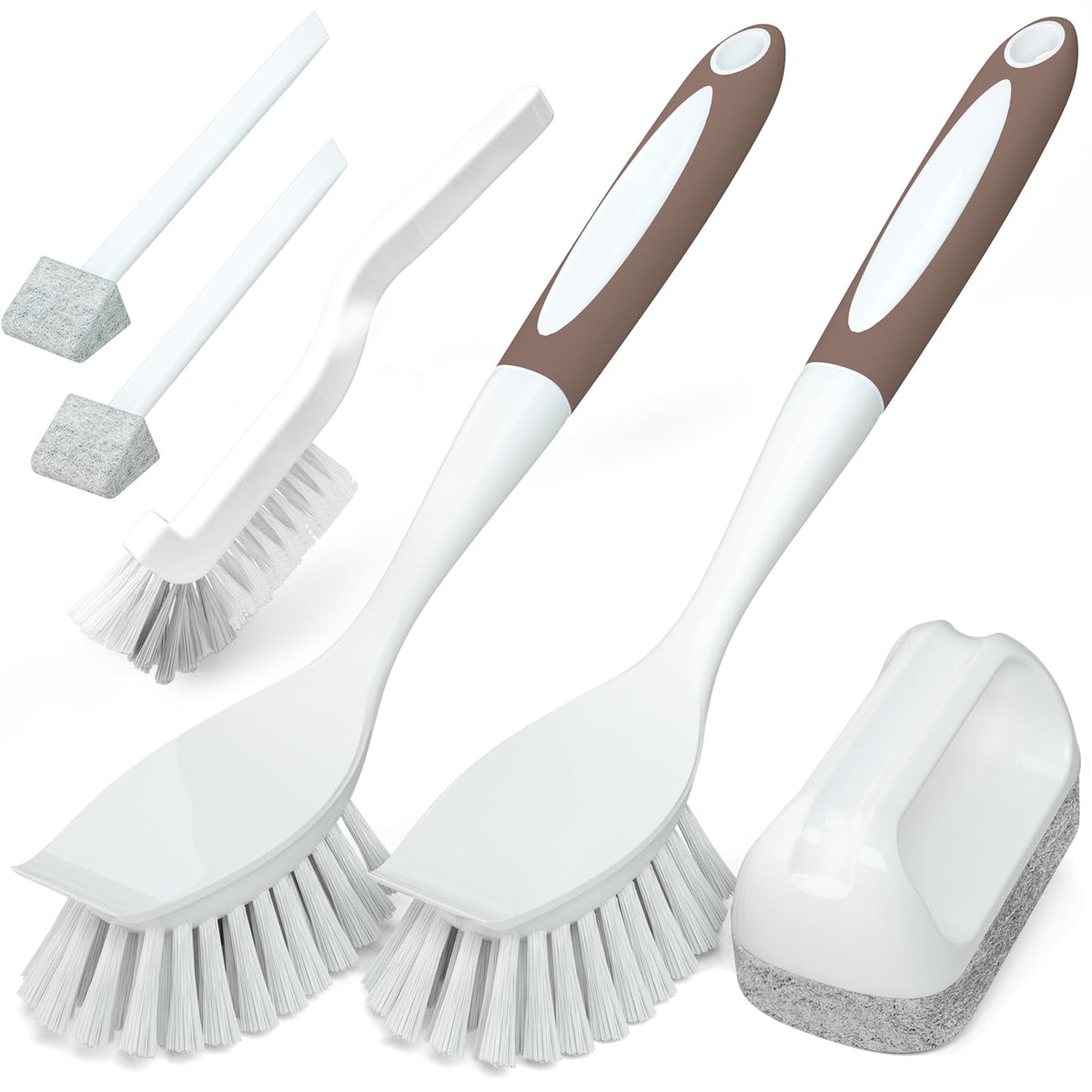 Holikme Dish Brush Cleaning Brush Set for Cleaning Groove Gap,Green