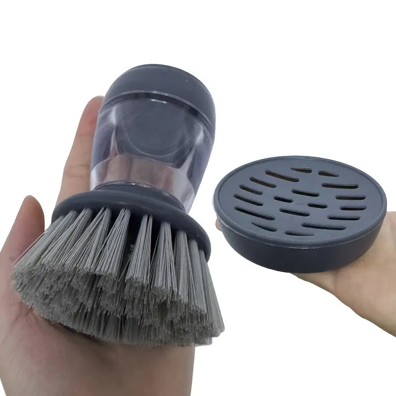 2 Pack Dish Brush with Soap Dispenser – Durable Kitchen Scrubber for Pots Pans Sink