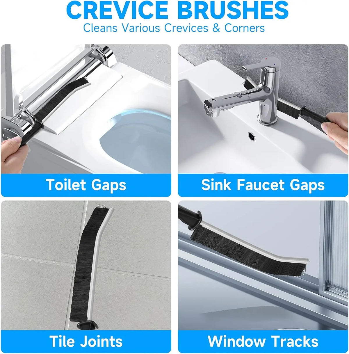 14Pcs Crevice Cleaning Brush Set, V Shape Grout Cleaner Brush for Deep Cleaning Gap, Hard Bristle Scrub Brushes Cleaning Supplies for Household Use, Bathroom, Kitchen, Toilet, Window