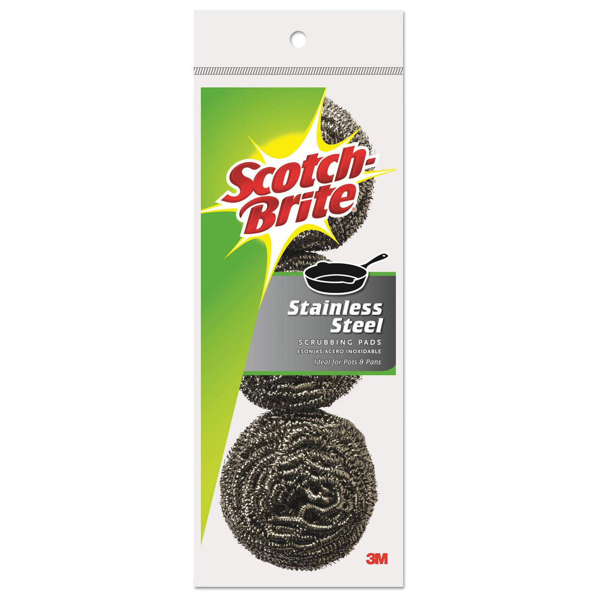 Scotch-Brite Stainless Steel Scrubbers, 3 Pack