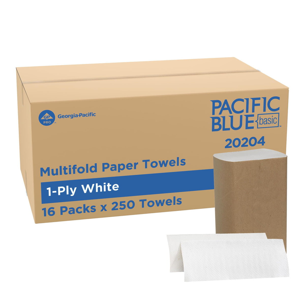 Georgia-Pacific Pacific Blue Select Multifold Paper Towels by GP PRO (Georgia-Pacific), 20389, 250 Paper Towels Per Pack, 16 Packs Per Case
