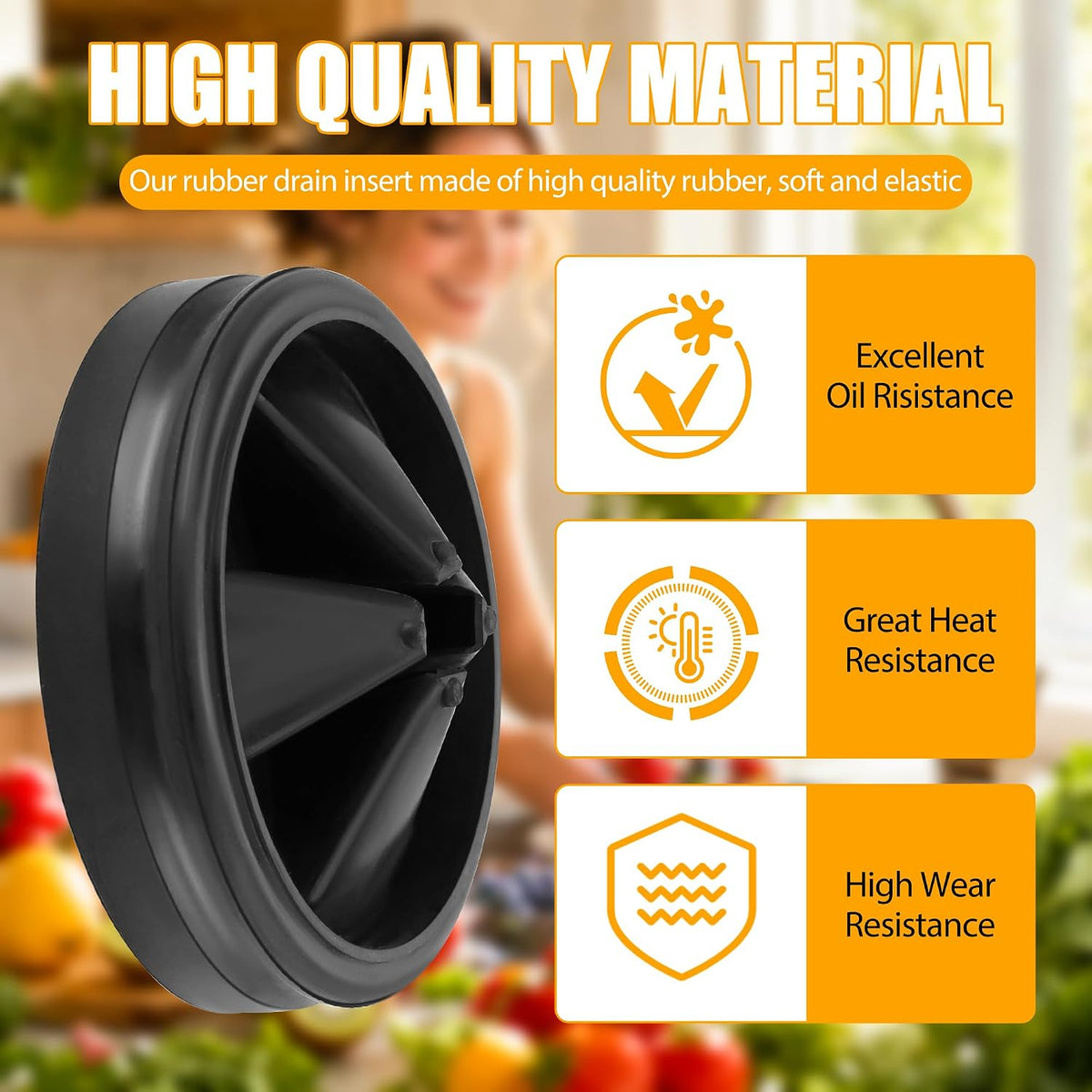 3 3/8" Garbage Disposal Splash Guard Replacement for InSinkErator Evolution