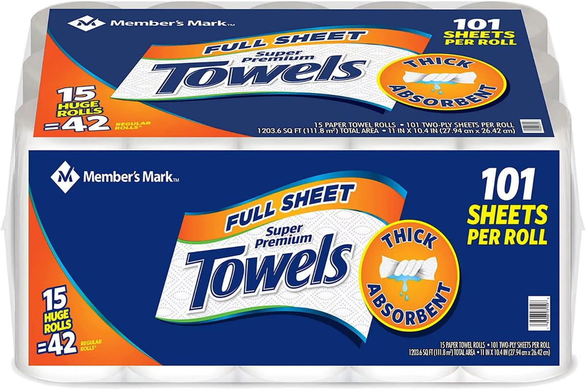 Member's Mark Super Premium Paper Towels, 15 Count