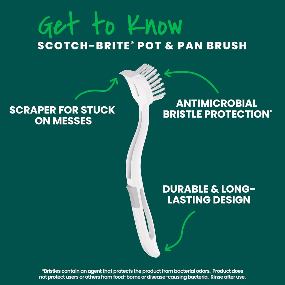 Scotch-Brite Pot & Pan Brush, 4 Pack