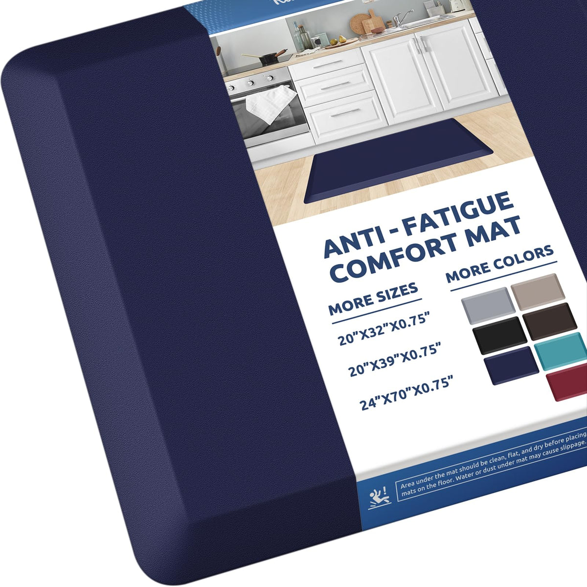 Kitchen Mat Cushioned Anti Fatigue Rug Standing and Comfort Floor Mats