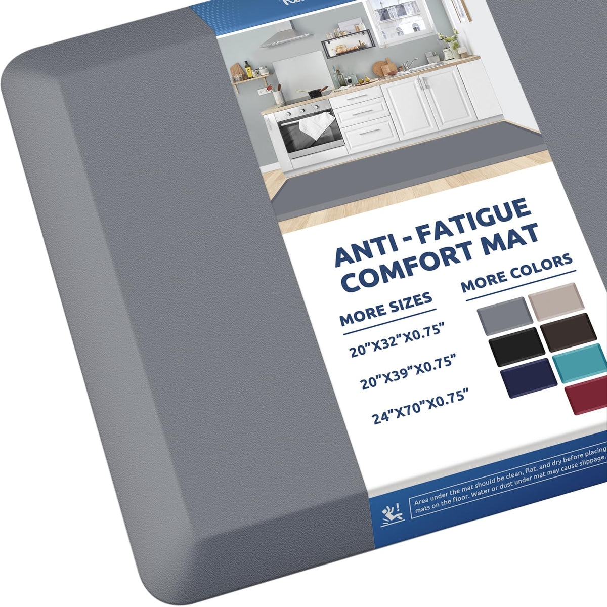 Kitchen Mat Cushioned Anti Fatigue Rug Standing and Comfort Floor Mats