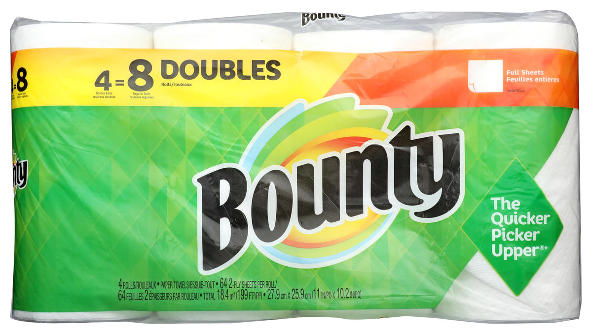 Bounty Paper Towels Select-A-Size, White, 8 Triple Rolls = 24 Regular Rolls