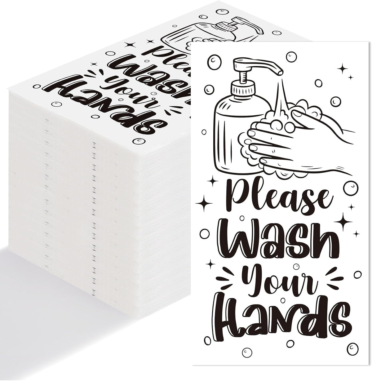 Disposable Hand Towels for Bathroom, 100 PCS Wash Your Hands Paper Napkins, Bathroom Etiquette Napkins Guest Disposable, Paper Towels Napkin for Powder Room Wedding Birthday Anniversary Baby Shower
