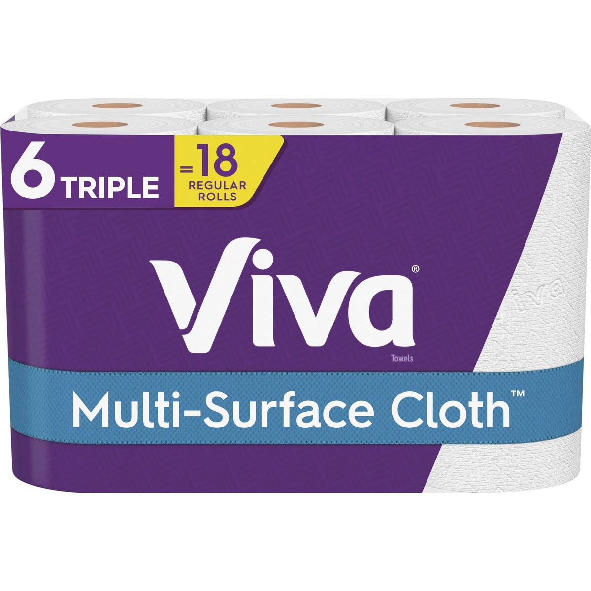 Viva Multi-Surface Cloth Paper Towels, 3 Double Rolls, 110 Sheets per Roll