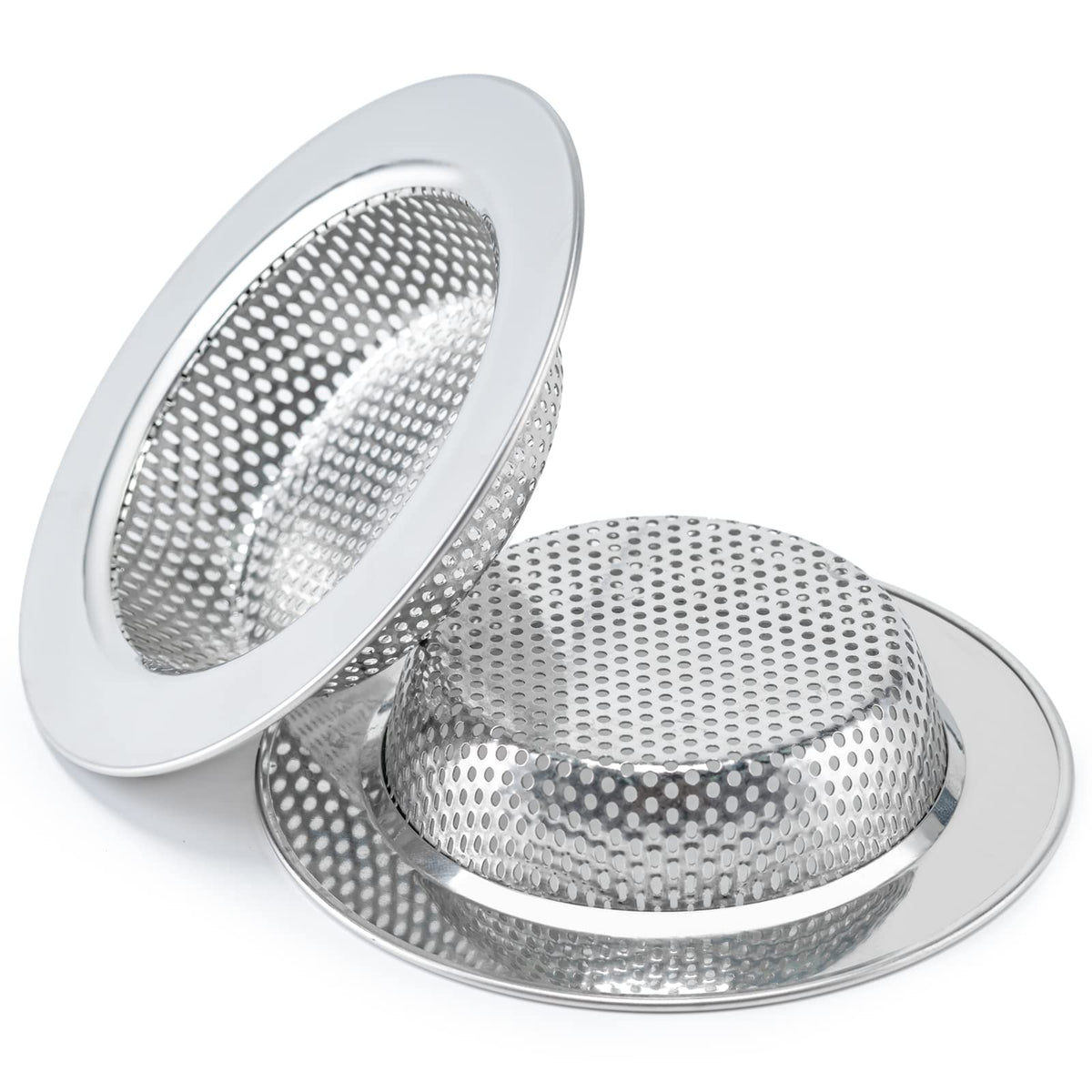 2 Pcs Sink Strainer Double-Layer Safe Design for Kitchen Sink Drain Basket