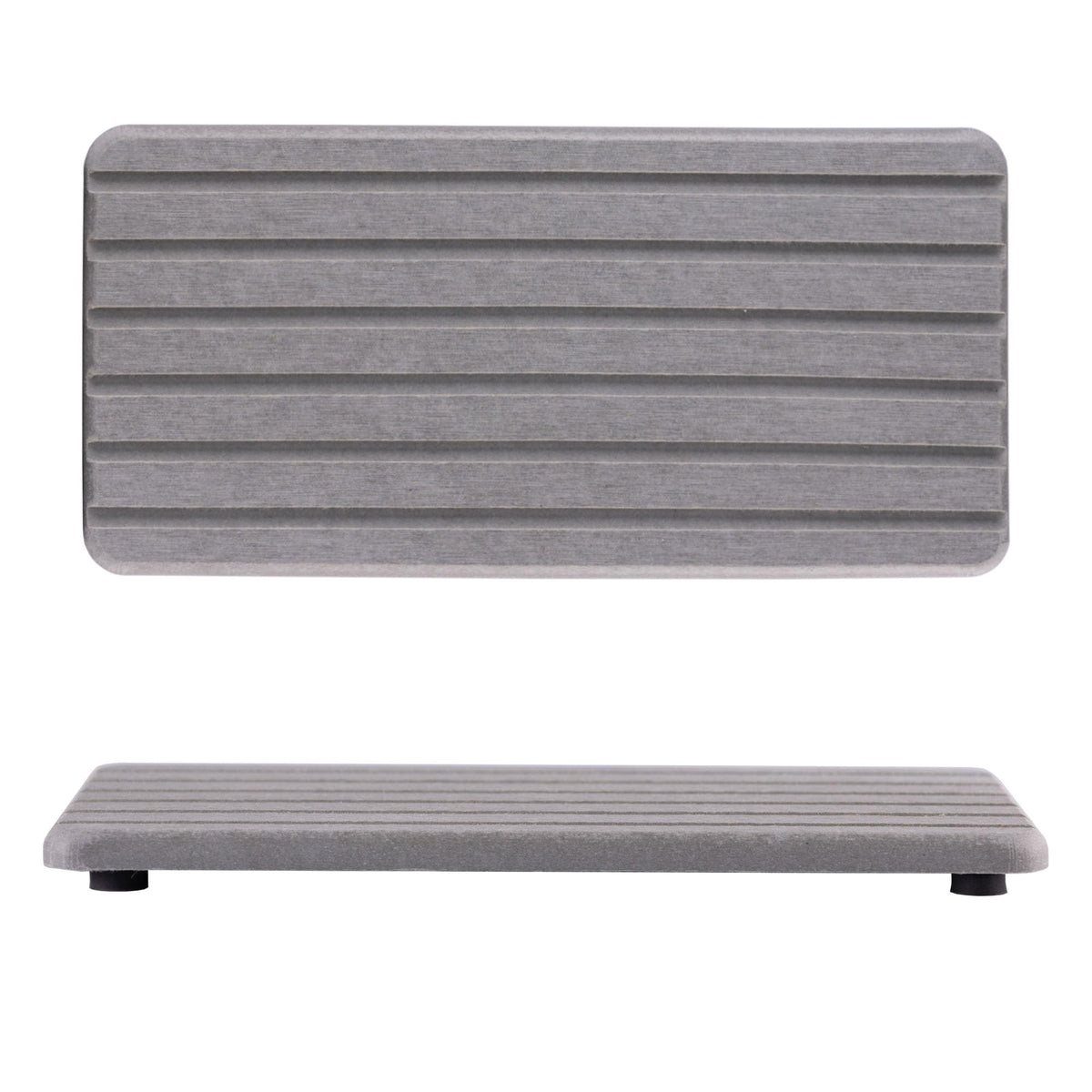 NiuYichee 2 PCS Water Absorbent diatomite Coasters, 8.3" x 4" Water Absorbing Stone Tray for Sink, Stone Drying mat for Kitchen Counter, Stone soap Tray Used for Hand Soaps & toiletries & Plants