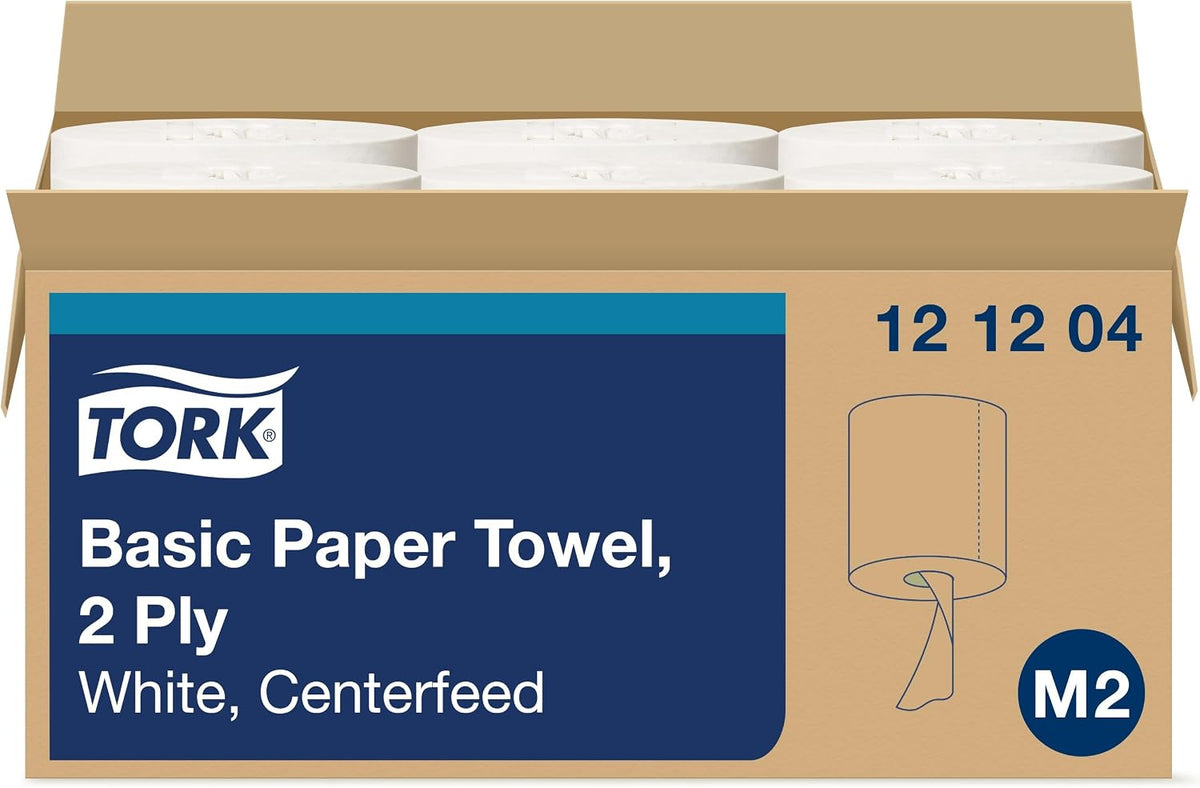 Tork Soft Centerfeed Hand Towel White M2, 6 x 600 Sheets, 121204