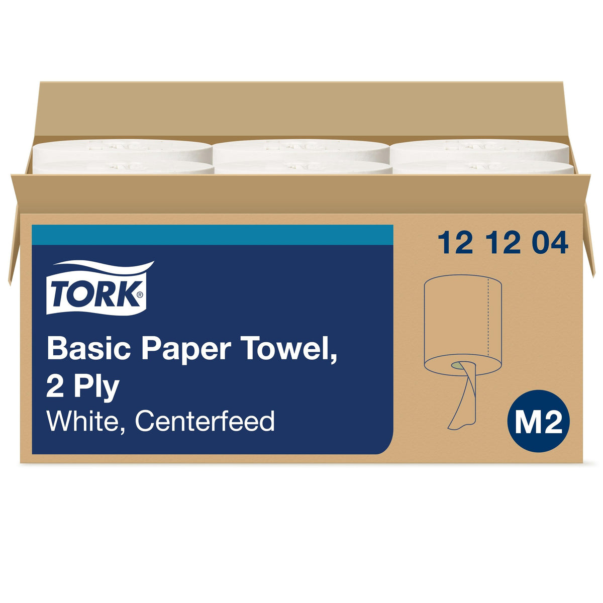 Tork Soft Centerfeed Hand Towel White M2, 6 x 600 Sheets, 121204