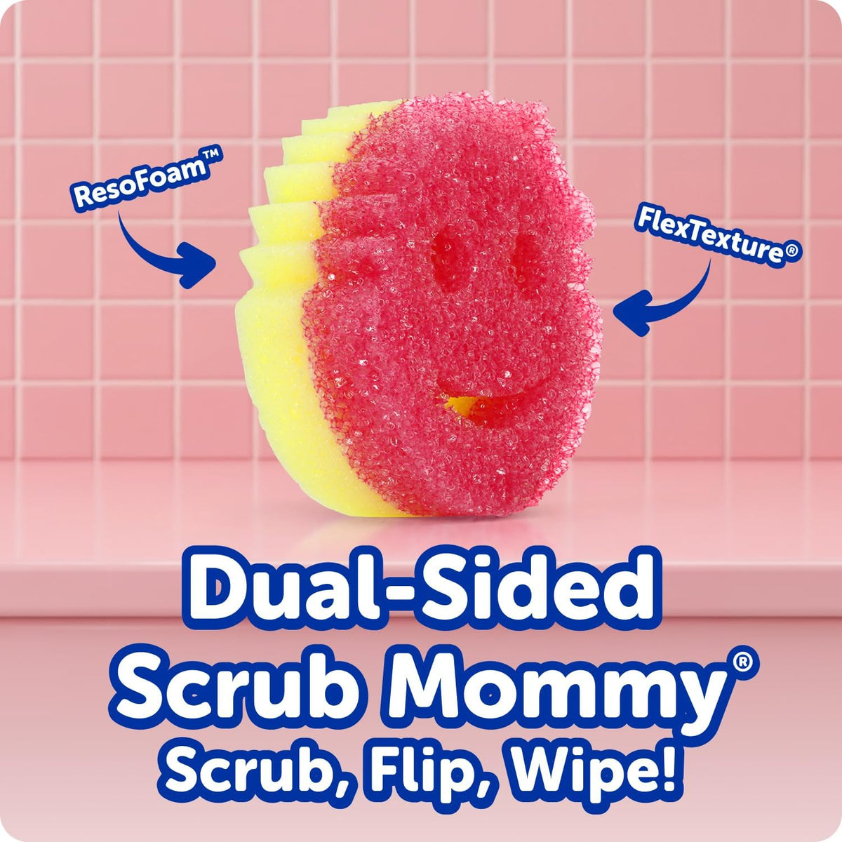 Scrub Mommy Kitchen Sponge (6) + Daddy Caddy Sink Holder