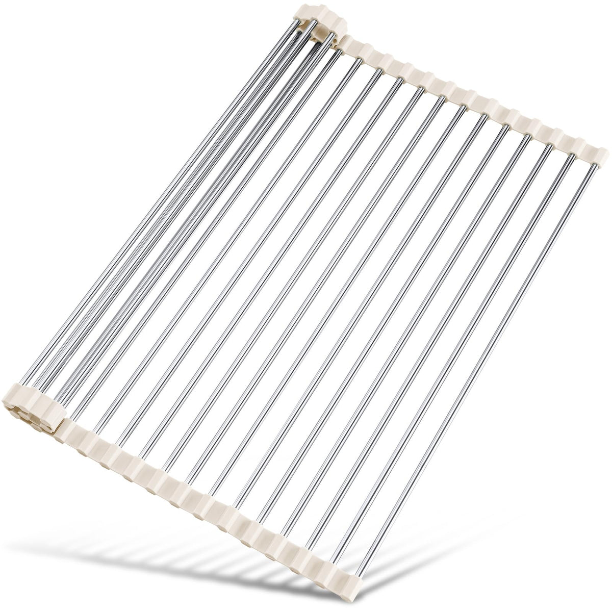 Tomorotec Roll Up Dish Drying Rack Over Sink, 304 Steel, 17.7x15.5, Grey