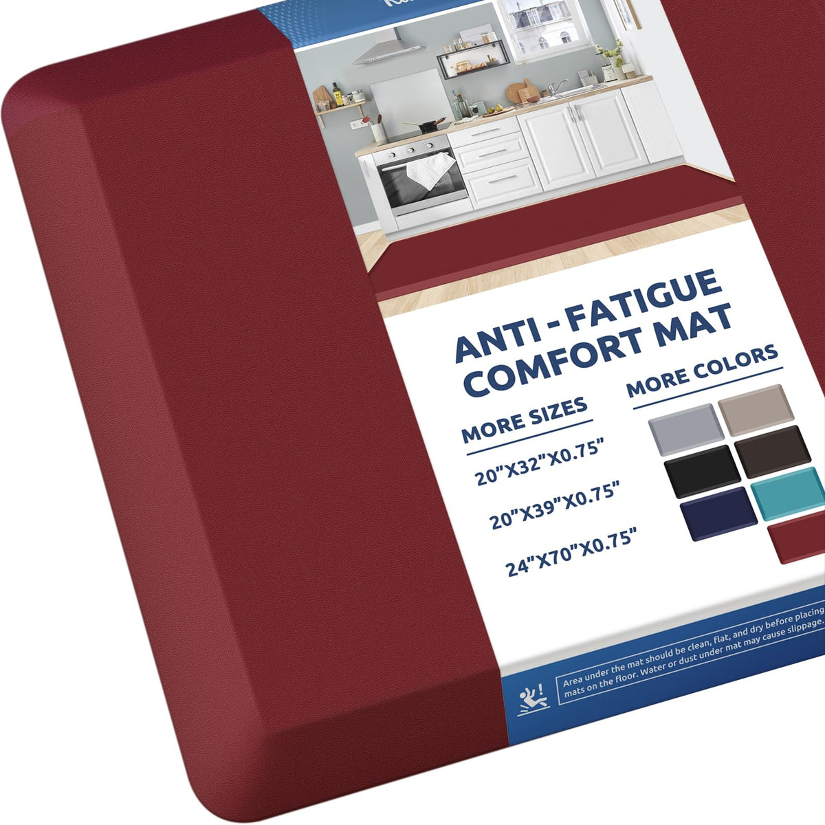 Kitchen Mat Cushioned Anti Fatigue Rug Standing and Comfort Floor Mats