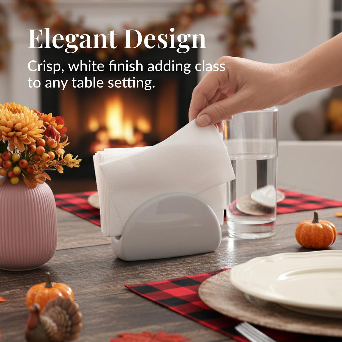 Prestee 50-Pack Paper Towels - 7.8 x 4.25 Inch Soft Linen Feel Paper Napkins - Durable and Absorbent Hand Towels for Bathroom - Disposable Table Napkins for Weddings, Dinners, Christmas, Thanksgiving