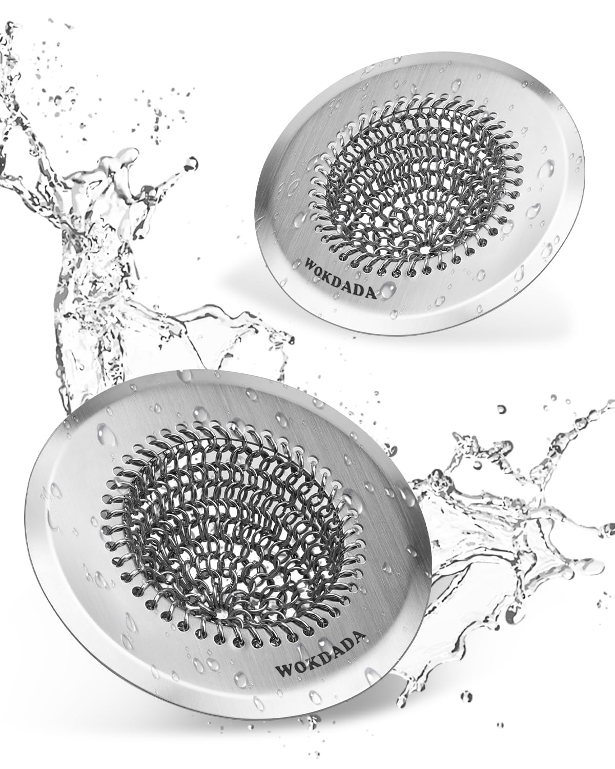 Kitchen Sink Drain Strainer,Patented Reversible Chain Mesh Basket Anti-Clog