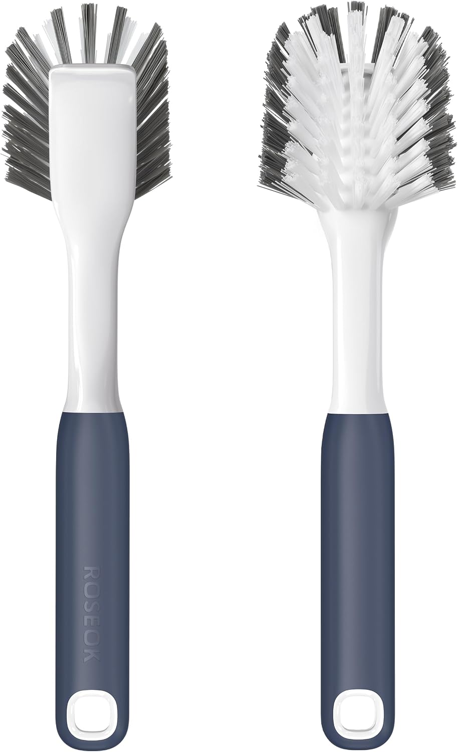 ROSEOK Dish Brush, Dish Scrubber, Nylon Bristles with Built-in Scraper