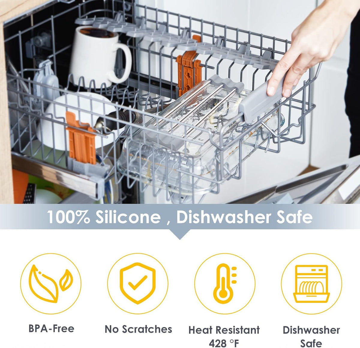 Tomorotec Adjustable Over-The-Sink Kitchen Rack, BPA-Free, Gray