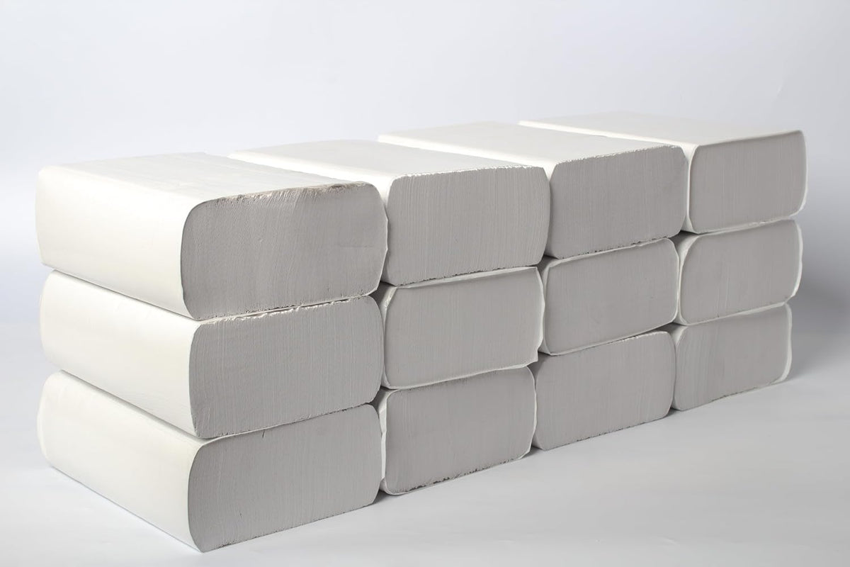 Karat Multifold Paper Towels - Absorbent and Sturdy - Kraft, 334 Sheets X 12 Packs, Recycled Fibers