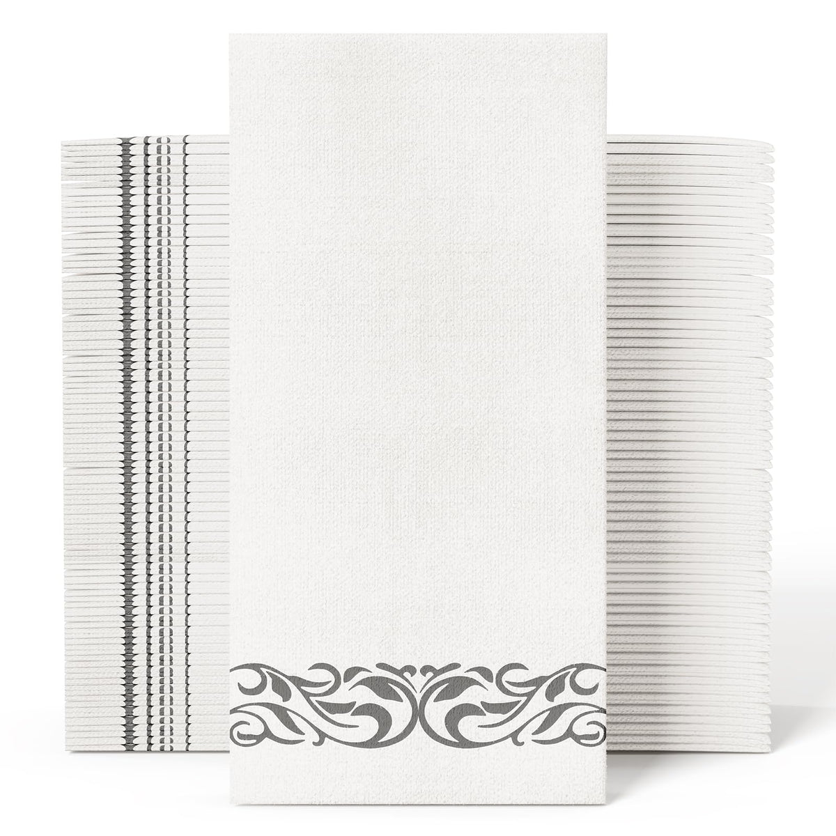 200 Pack Disposable Guest Towels Soft and Absorbent Linen Feel Paper Hand Towels Decorative Bathroom Hand Napkins for Kitchen, Parties, Weddings,Halloween