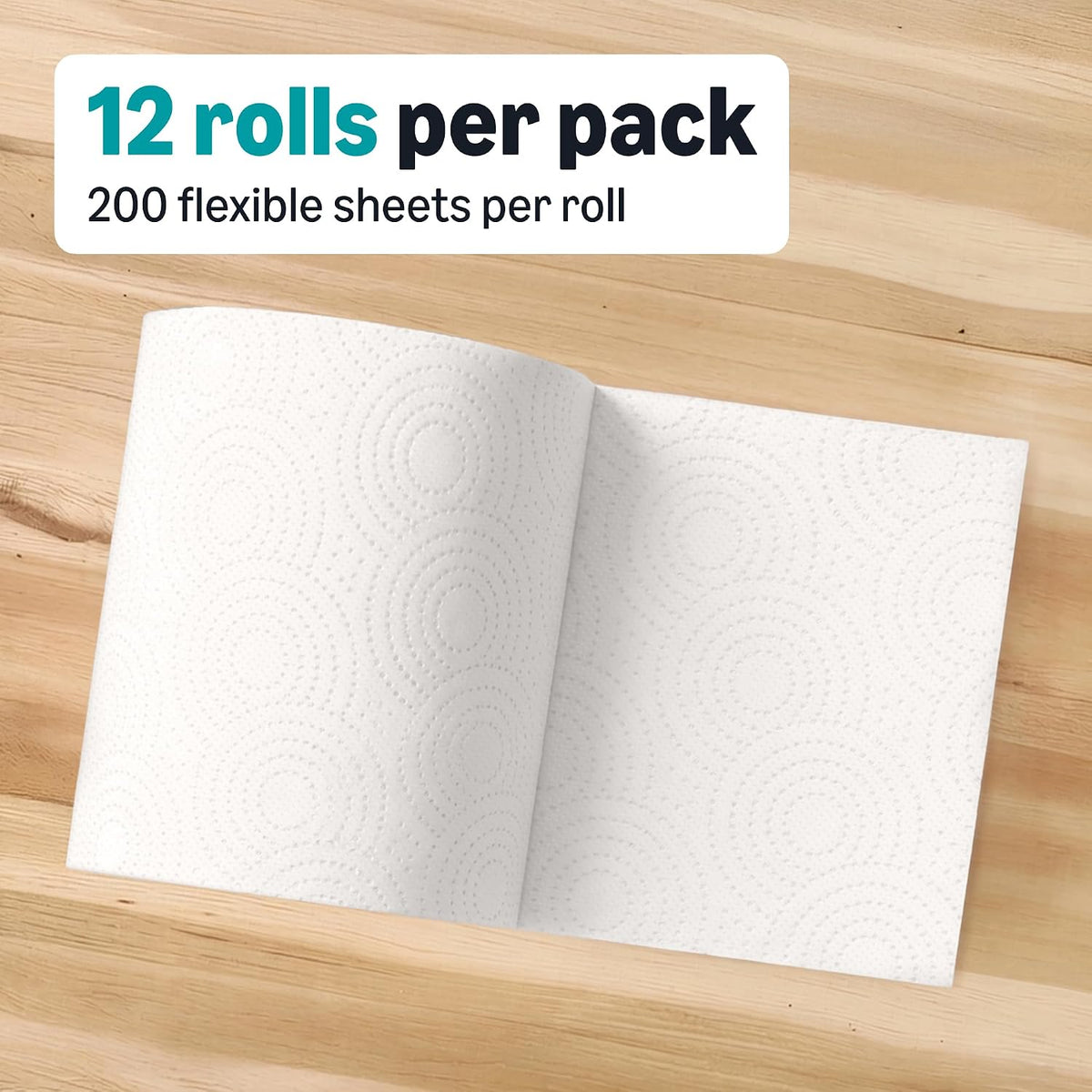 Amazon Basics Compact Paper Towel 200 sheets 12 ct