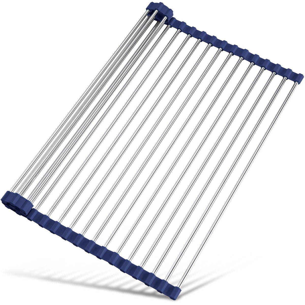 Tomorotec Roll Up Dish Drying Rack Over Sink, 304 Steel, 17.7x15.5, Grey