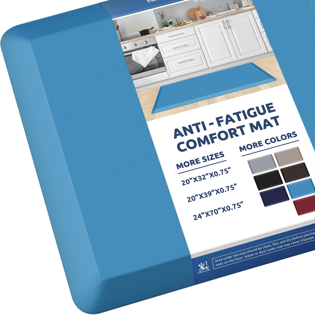 Kitchen Mat Cushioned Anti Fatigue Rug Standing and Comfort Floor Mats