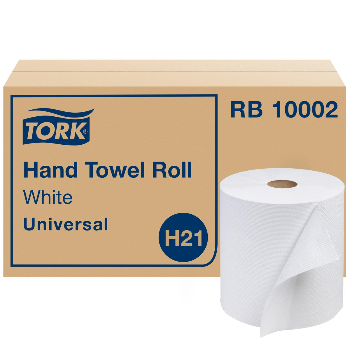 Tork Hand Towel Roll Natural White H80, Universal, 100% Recycled Fiber, 6 Rolls x 800 ft, 8031400, 6 Count (Pack of 1)