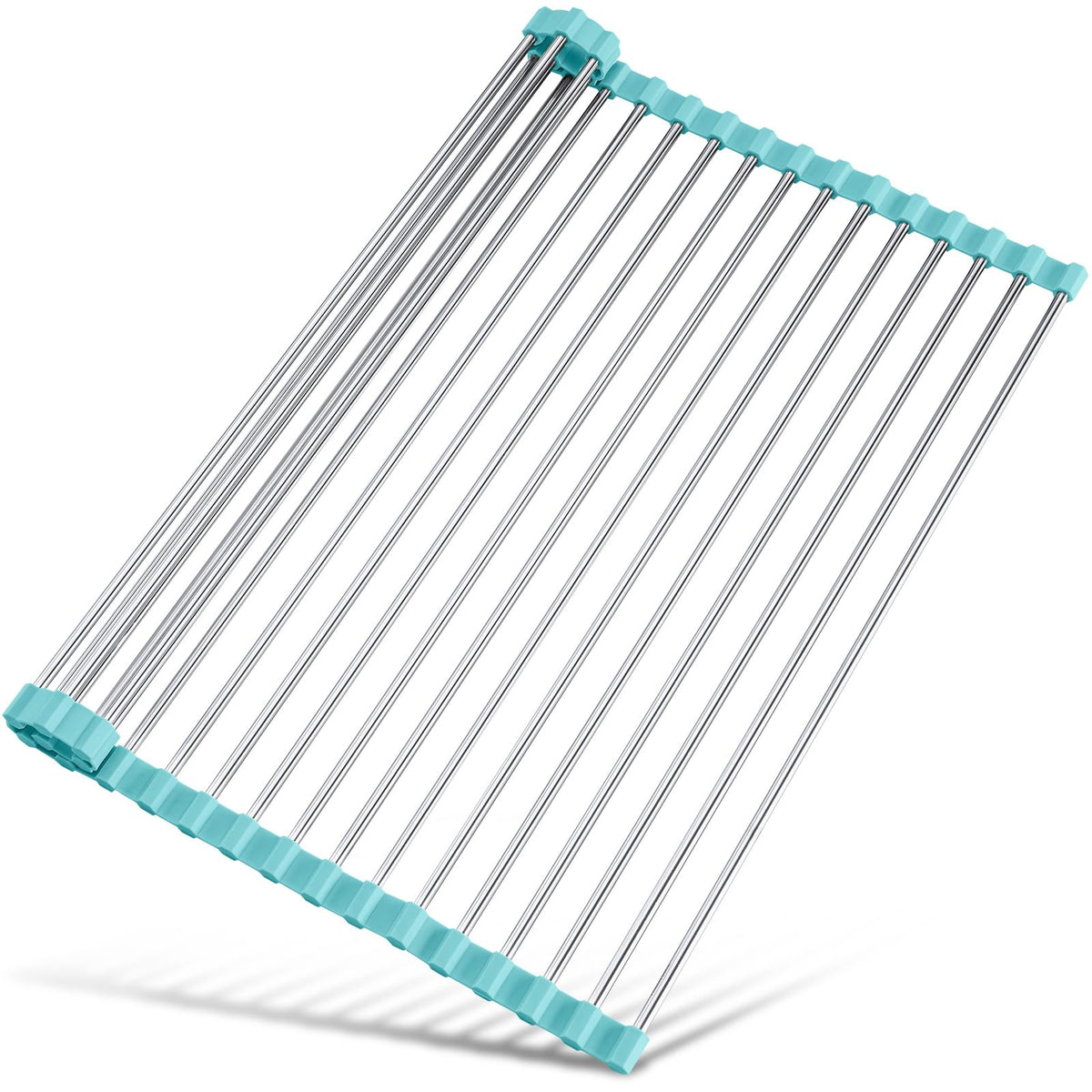 Tomorotec Roll Up Dish Drying Rack Over Sink, 304 Steel, 17.7x15.5, Grey