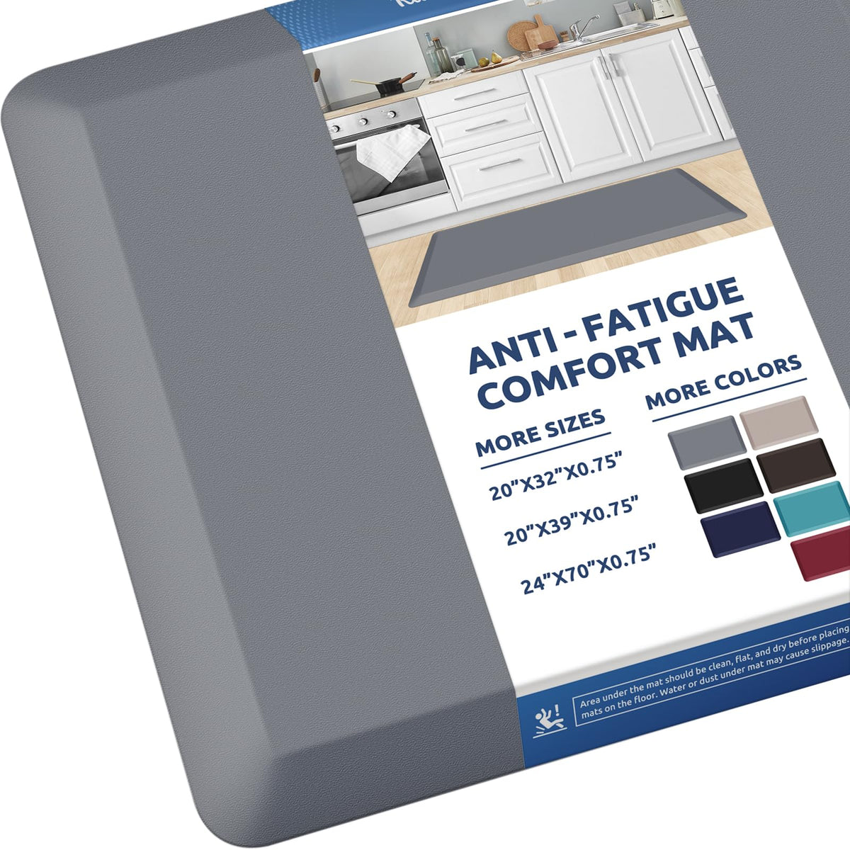 Kitchen Mat Cushioned Anti Fatigue Rug Standing and Comfort Floor Mats