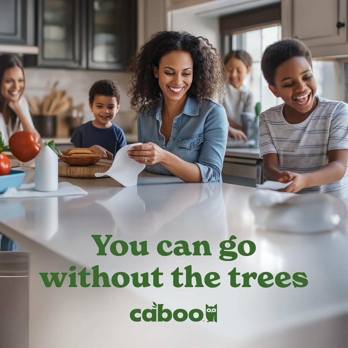 Caboo Tree Free Paper Towels, Sustainable, Toxin Free, 8 Family Size Rolls