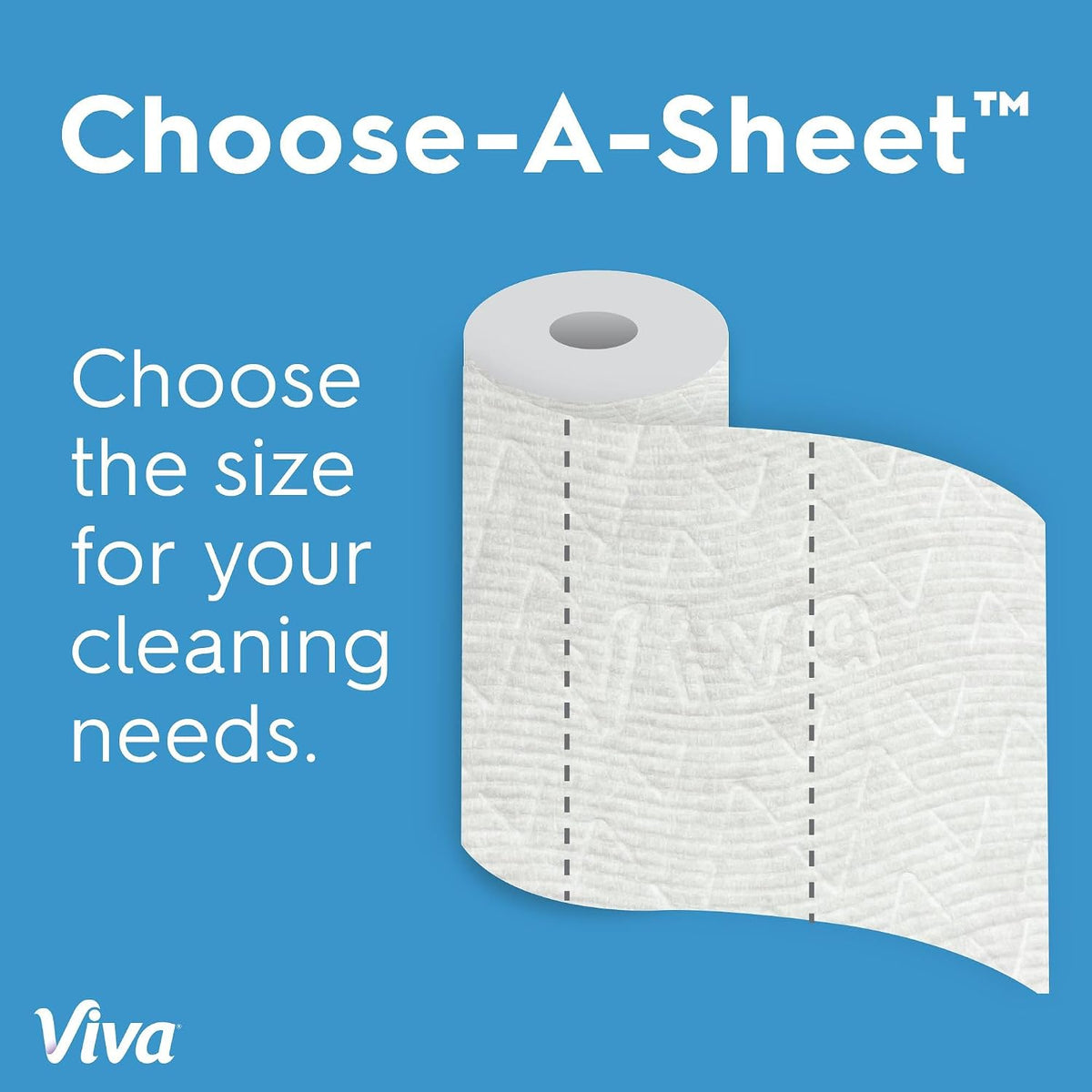 Viva Multi-Surface Cloth Paper Towels, 3 Double Rolls, 110 Sheets per Roll