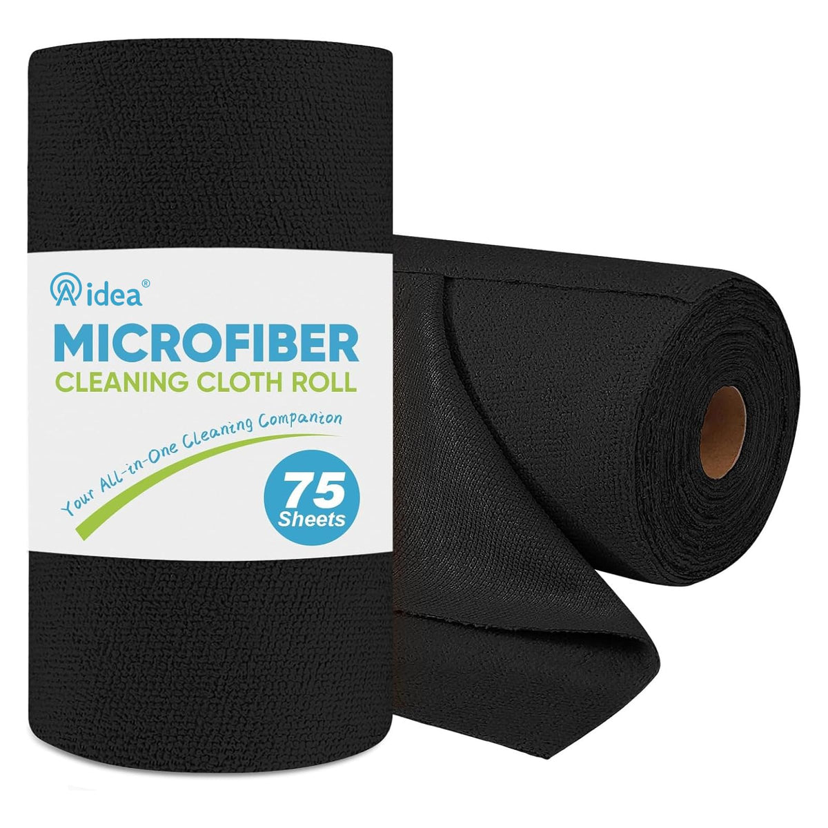 AIDEA Microfiber Cleaning Cloth Roll-50PK, Reusable Paper Towels 11.5×11.5"