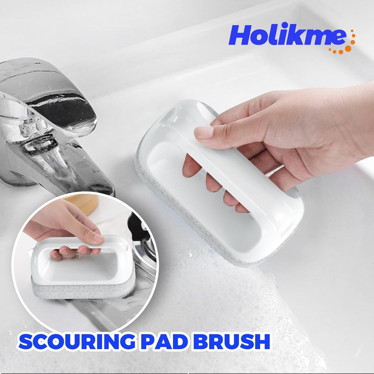 Holikme Dish Brush Cleaning Brush Set for Cleaning Groove Gap,Green